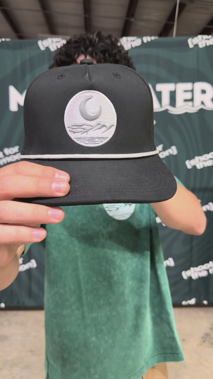 Flat Brim Silver Emblem Hat
